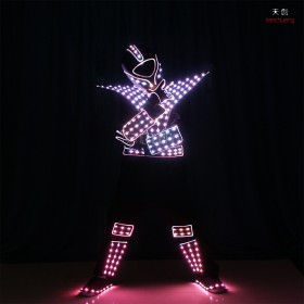 Full color dmx 512 programmable Led costume with mask,gloves,shoes cover